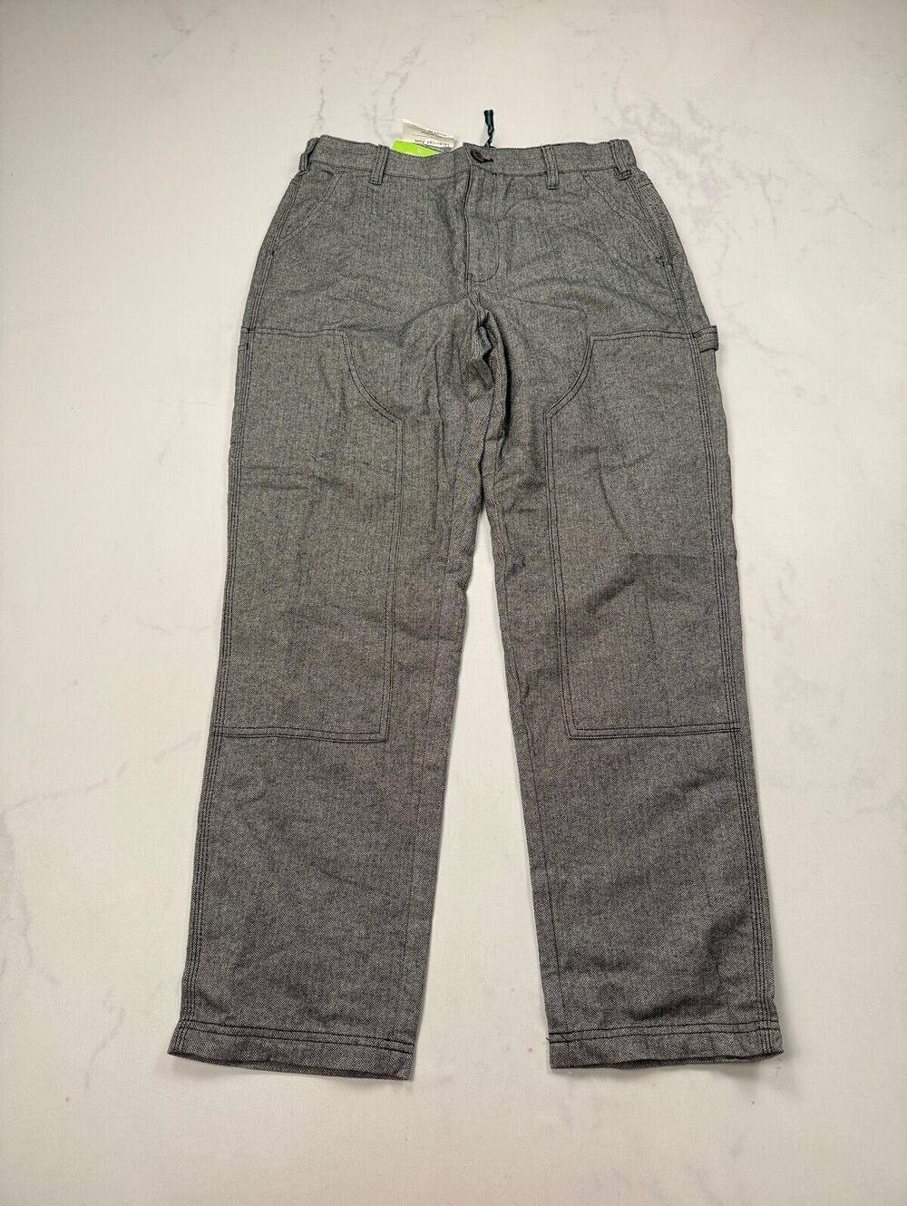 Houston White Carpenter Pants Gray Contemporary Classic Style - Mens M